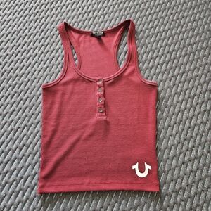 True Religion Women's Burgundy Tank Top